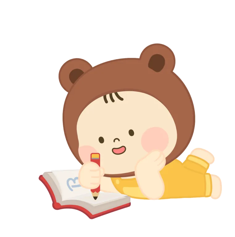 빌리 캐릭터가 책을 보며 계약전환과 신규가입을 꼼꼼히 비교하는 모습