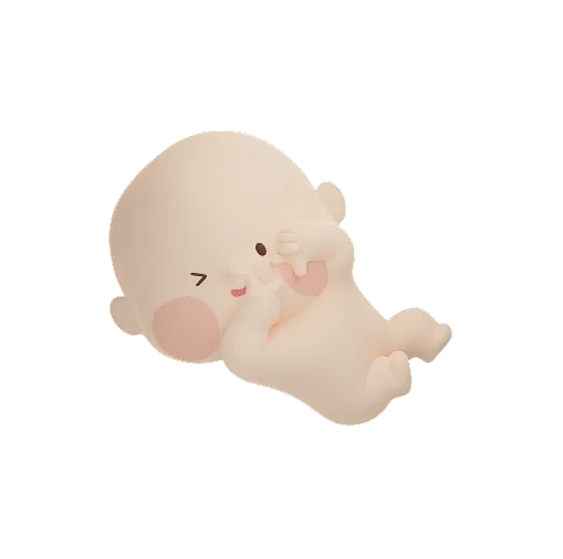 웃고 있는 아기 일러스트