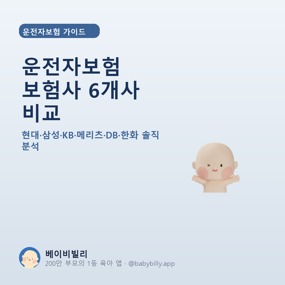 운전자보험 보험사 6개사 비교 - 베이비빌리 가이드