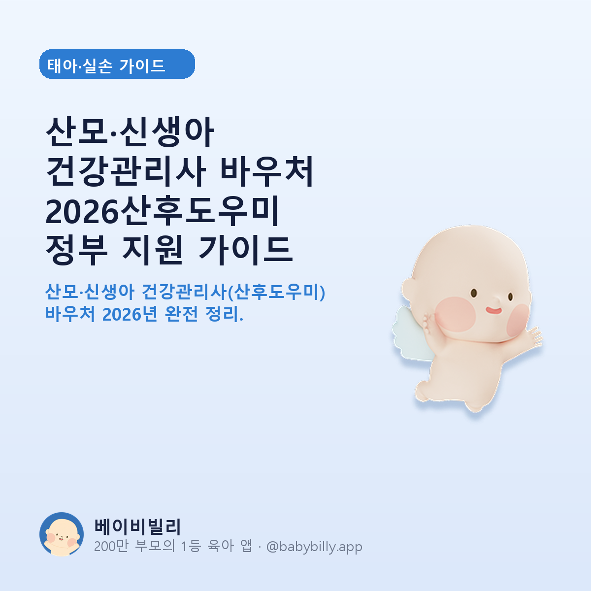 산모·신생아 건강관리사 바우처 2026산후도우미 정부 지원 가이드 - 베이비빌리 가이드