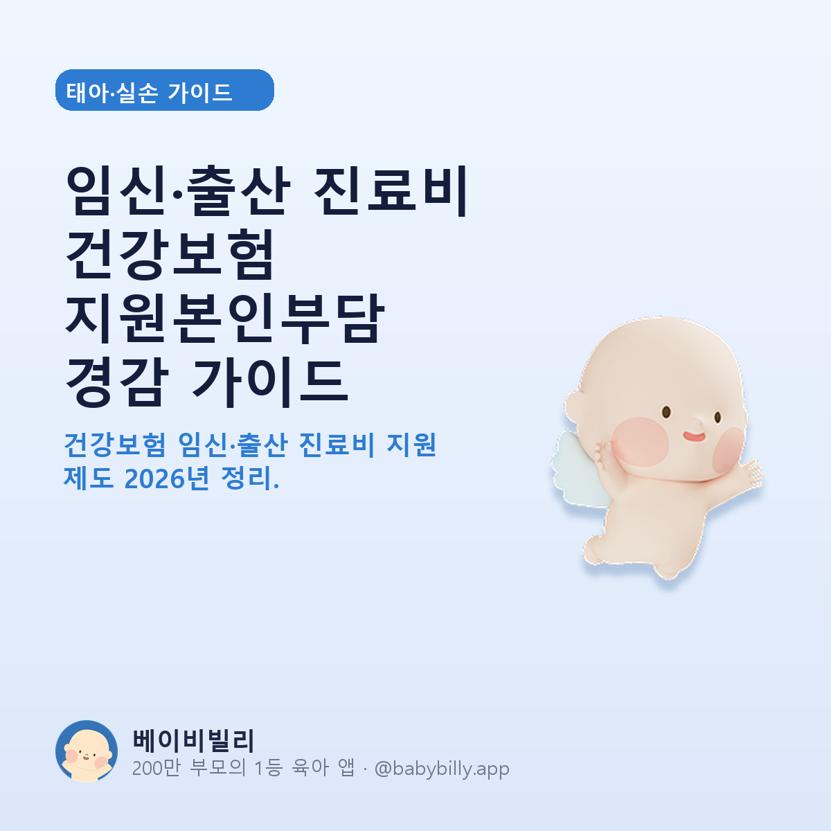 임신·출산 진료비 건강보험 지원본인부담 경감 가이드 - 베이비빌리 가이드
