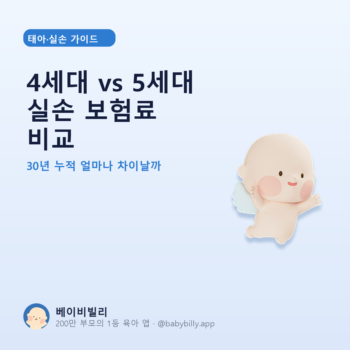 4세대 vs 5세대 실손 보험료 비교 - 베이비빌리 가이드