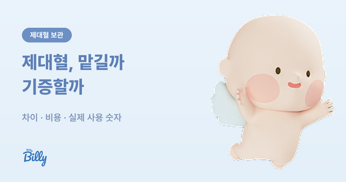 제대혈 기증과 가족보관 차이 비용 실제 사용률 - 베이비빌리 가이드