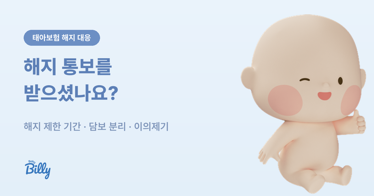 태아보험 계약 전 알릴 의무 위반 해지 통보 대응 방법 - 베이비빌리 가이드