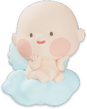 베이비빌리 캐릭터 빌리와 태아보험·의료 아이콘 일러스트